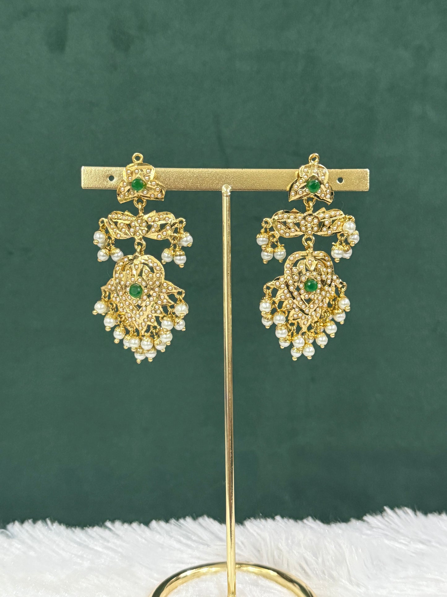 Golden Jadau Earring