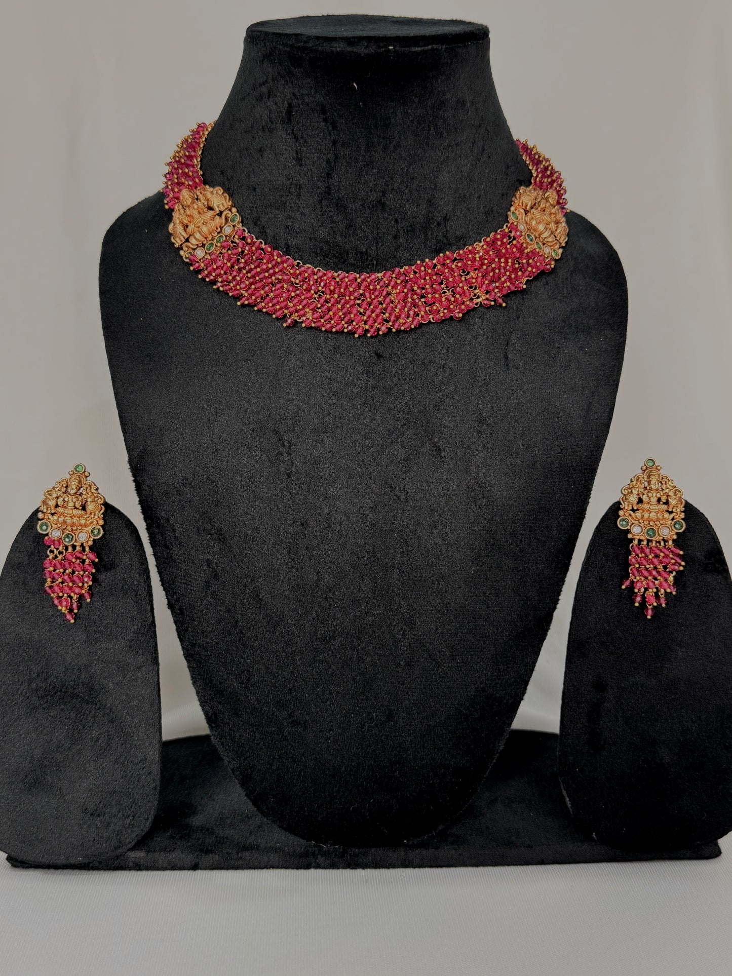 Golden Jayadurga Temple Jewelry Set