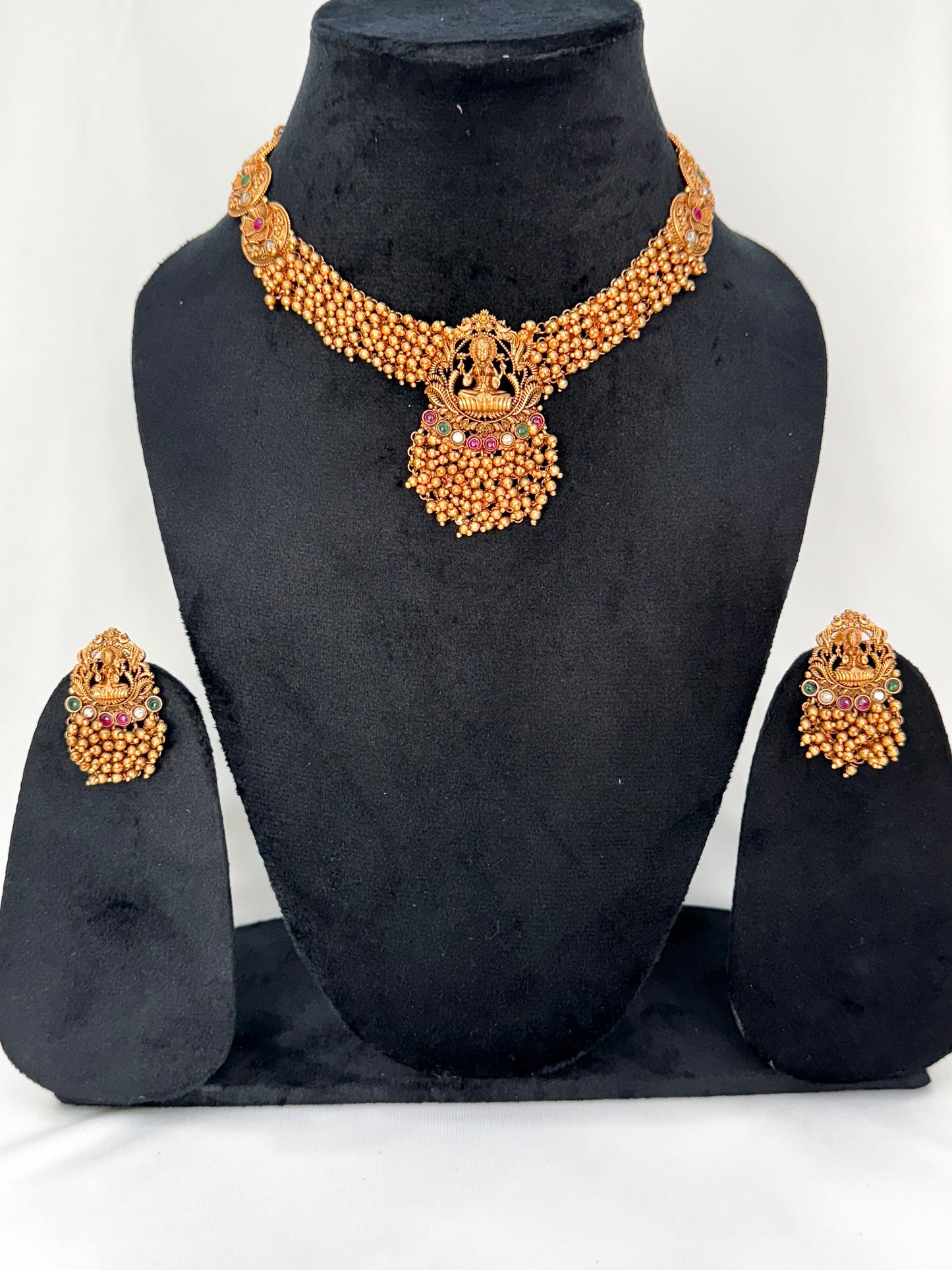 Golden Moksha Temple Jewelry Set