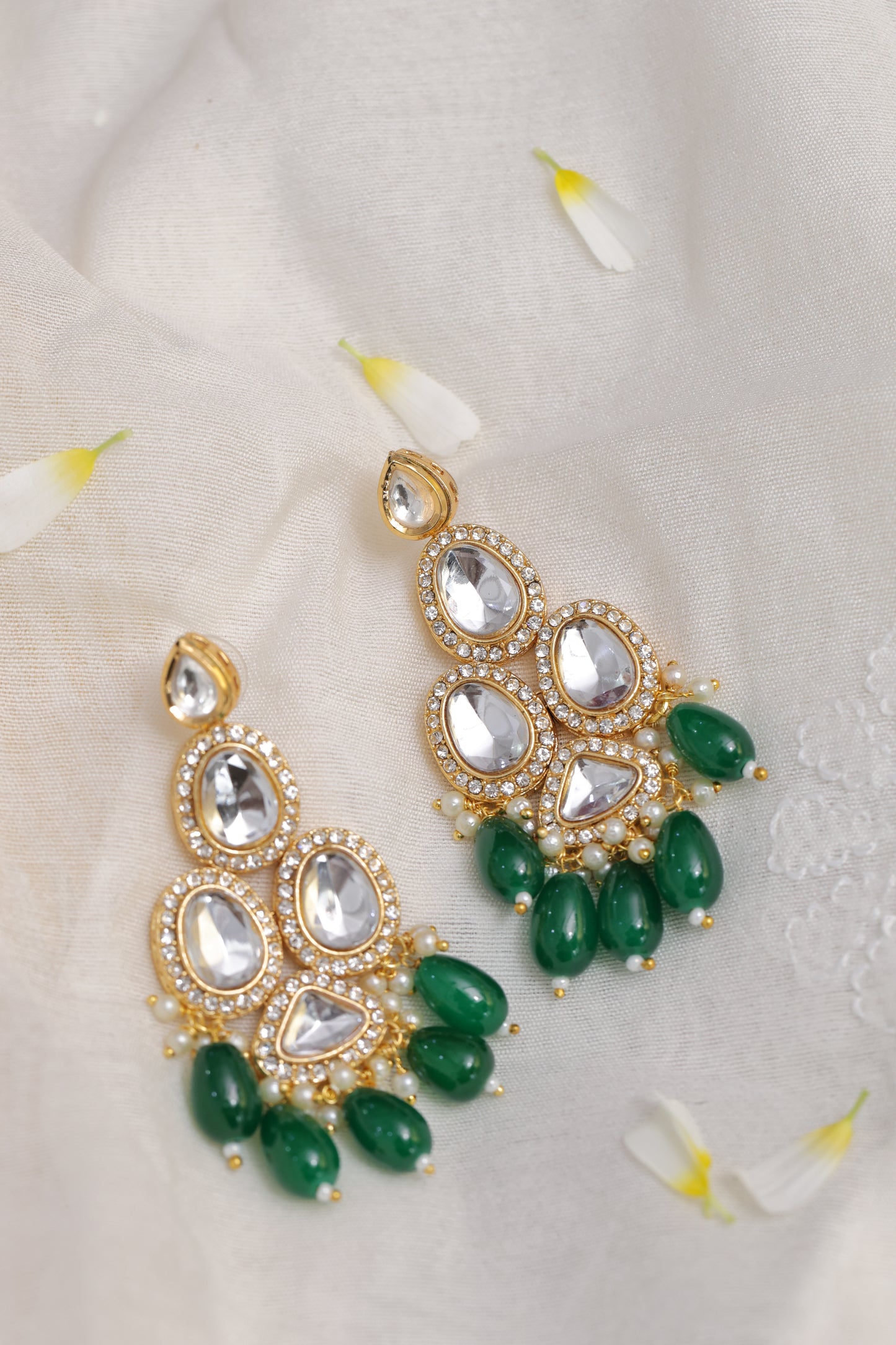 Mint Kundan Jewelry Set