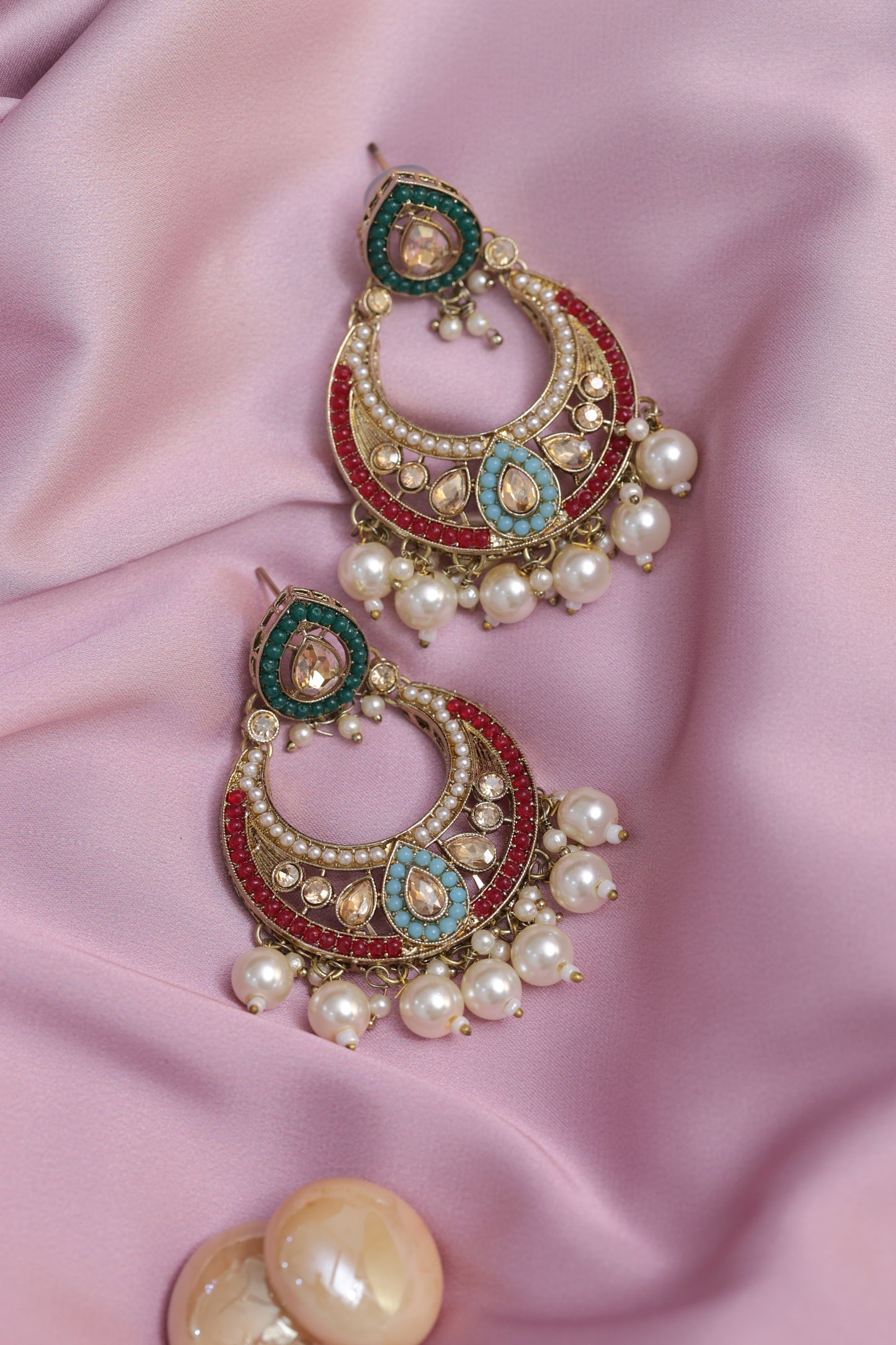 Multicolor Anuradha Kundan Jewelry Set