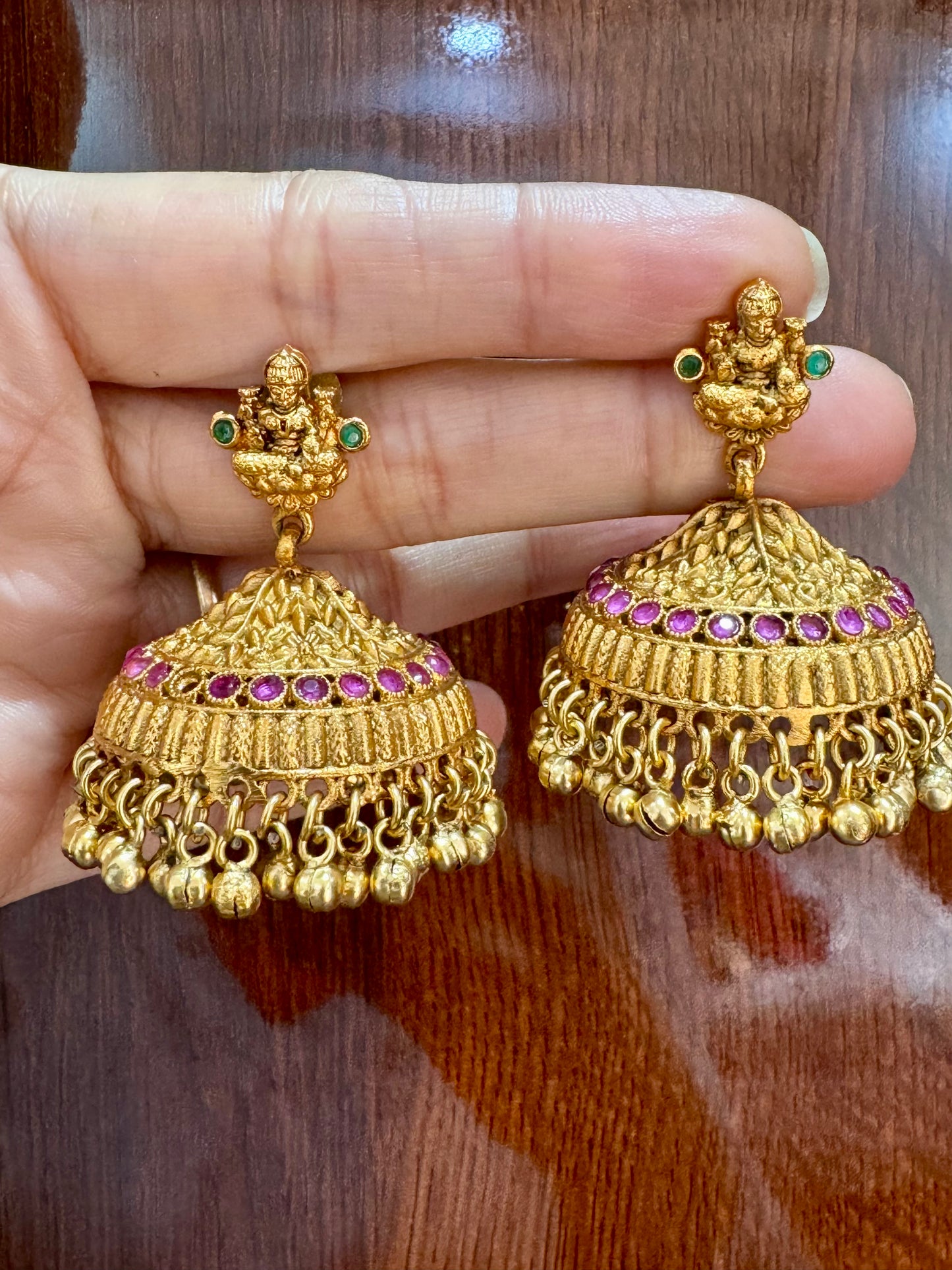 Laksh Golden Temple Earrings