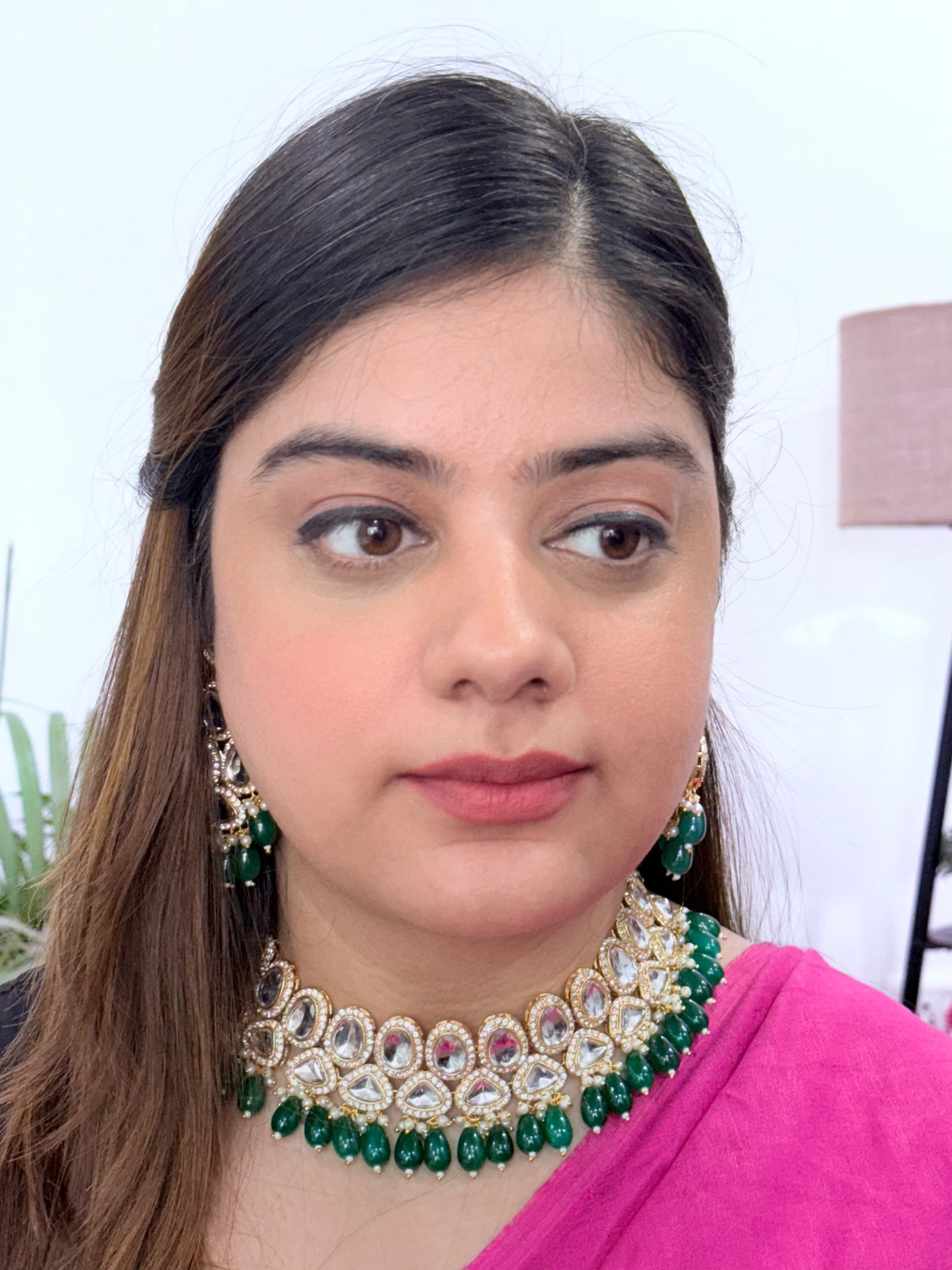 Mint Kundan Jewelry Set