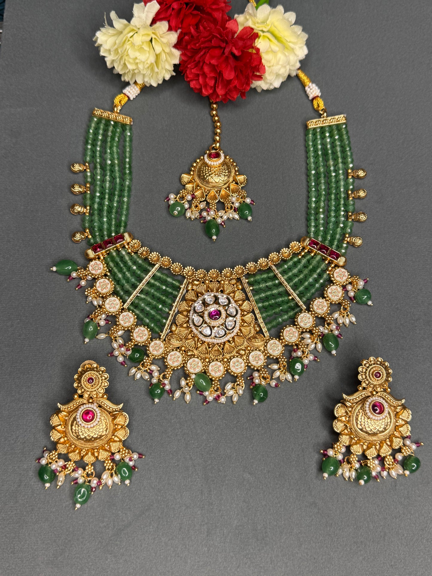Golden Antique chokar Set