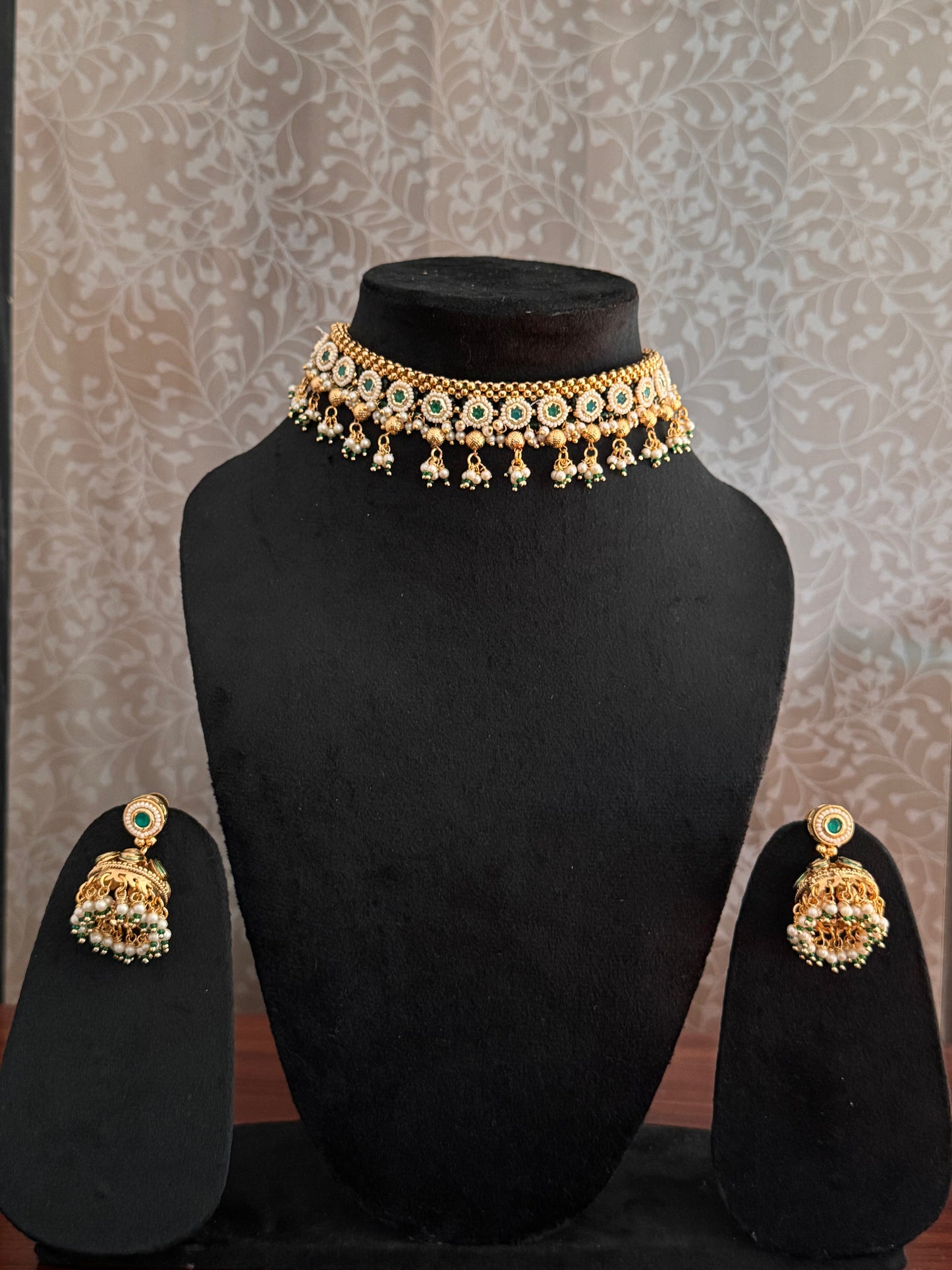 Mint Keethi Rajwadi Jewelry Set