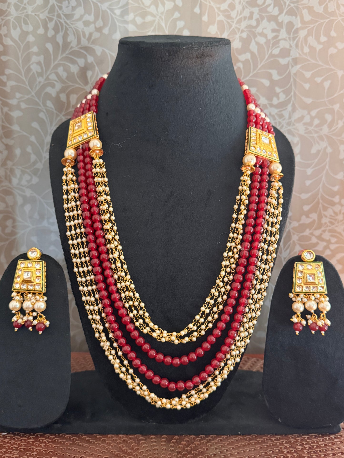 Multi Layers Rajwadi Jewelry Set
