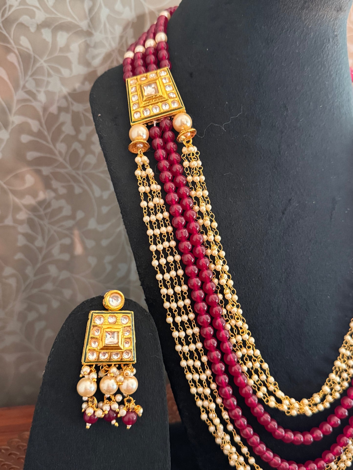 Multi Layers Rajwadi Jewelry Set