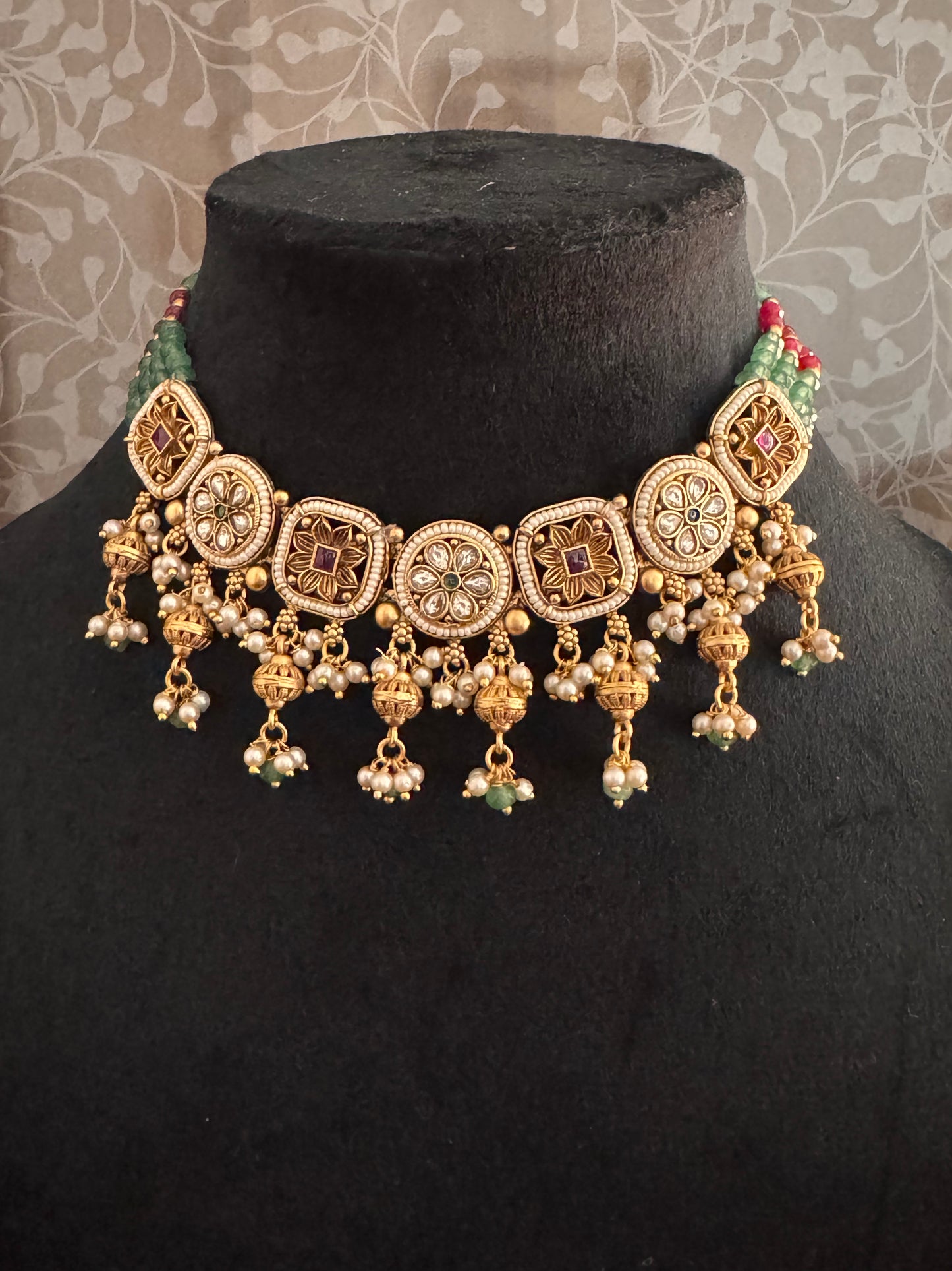 Golden Antique chokar Set