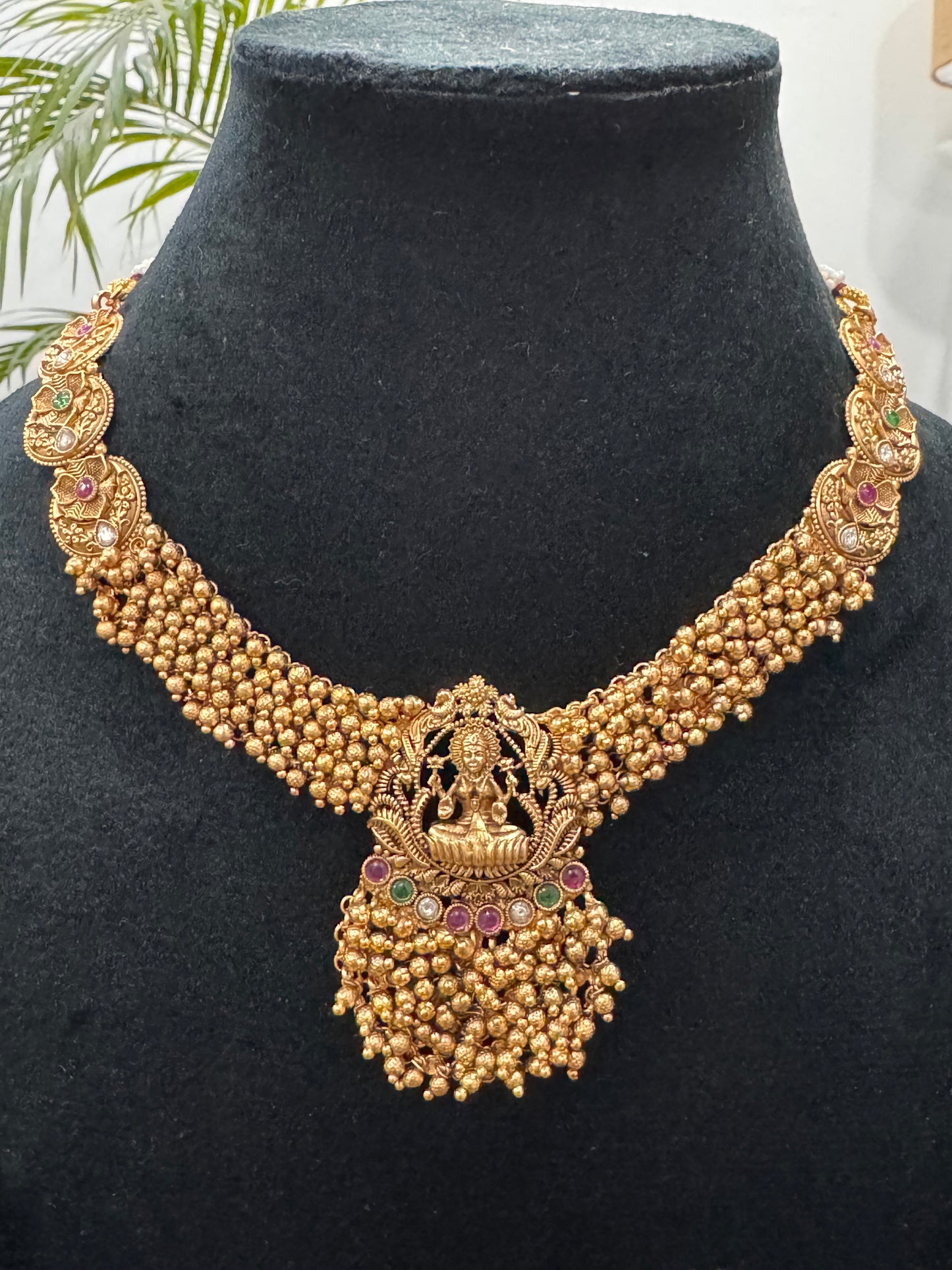 Golden Moksha Temple Jewelry Set