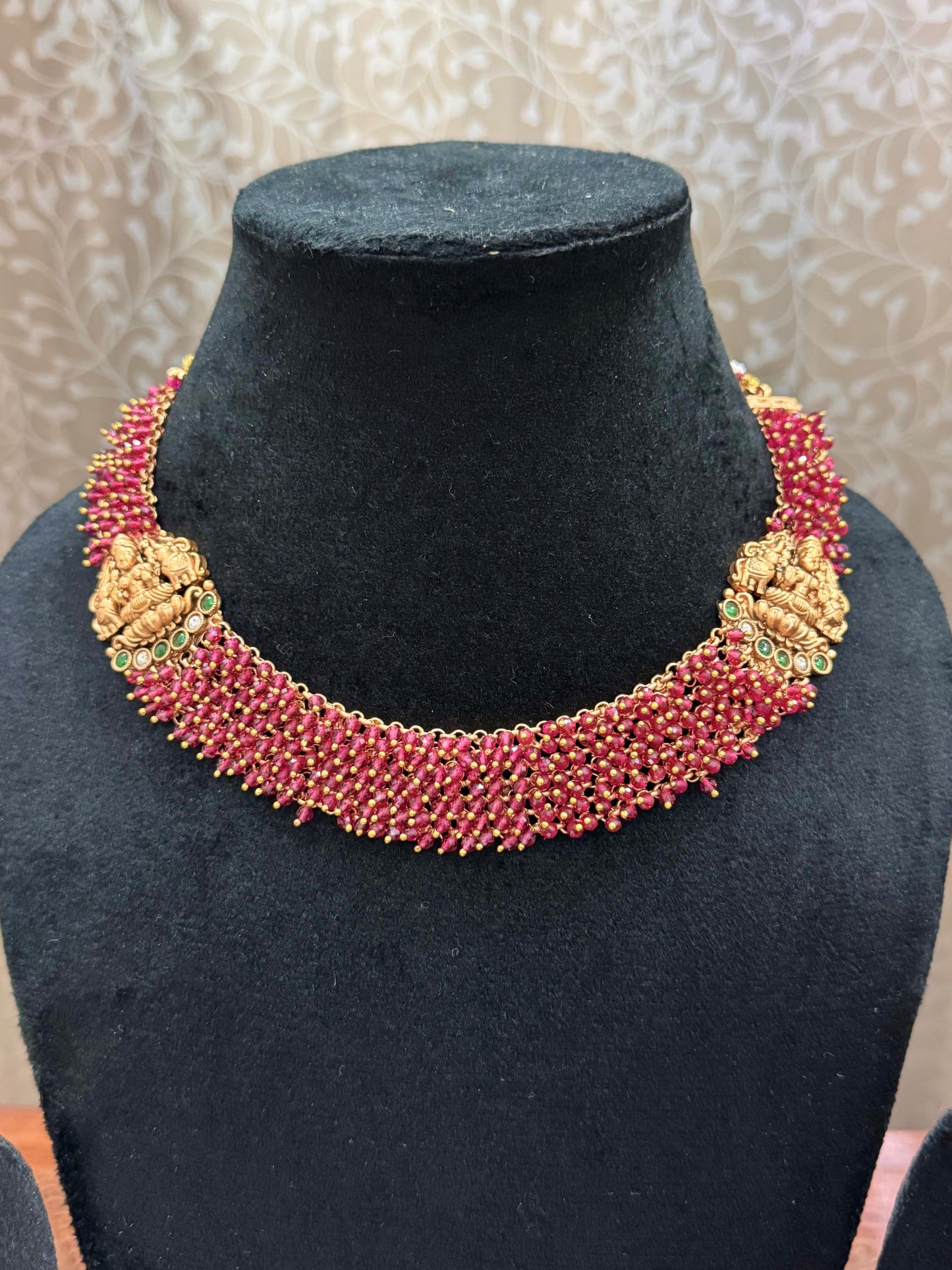 Golden Jayadurga Temple Jewelry Set