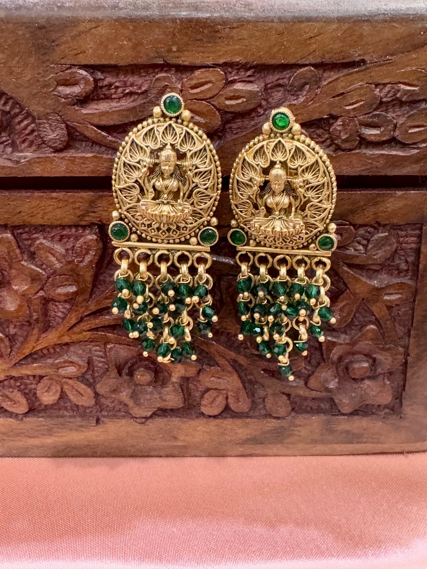 Golden Araani Temple Jewelry Set