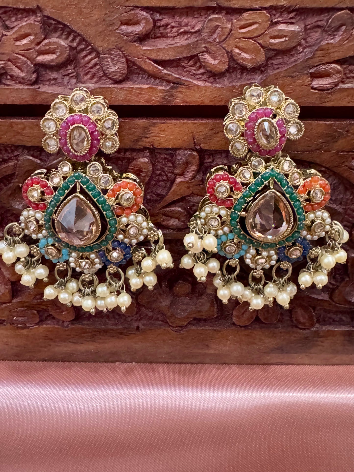 Multicolor Sushmita Kundan Jewelry Set