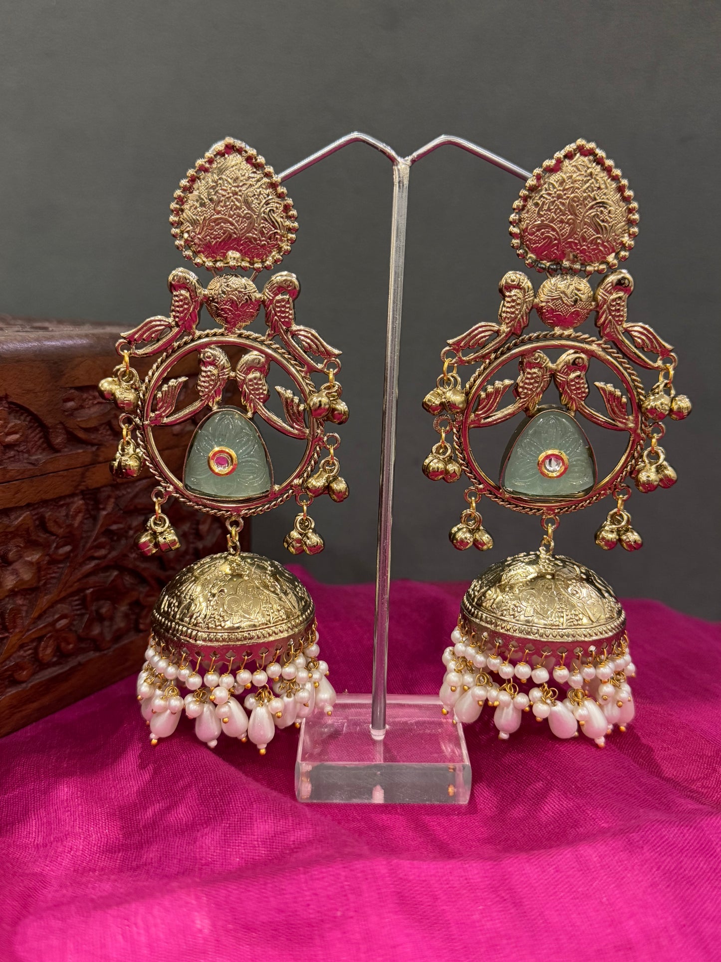 Shanaya Silver Replica Jhumka