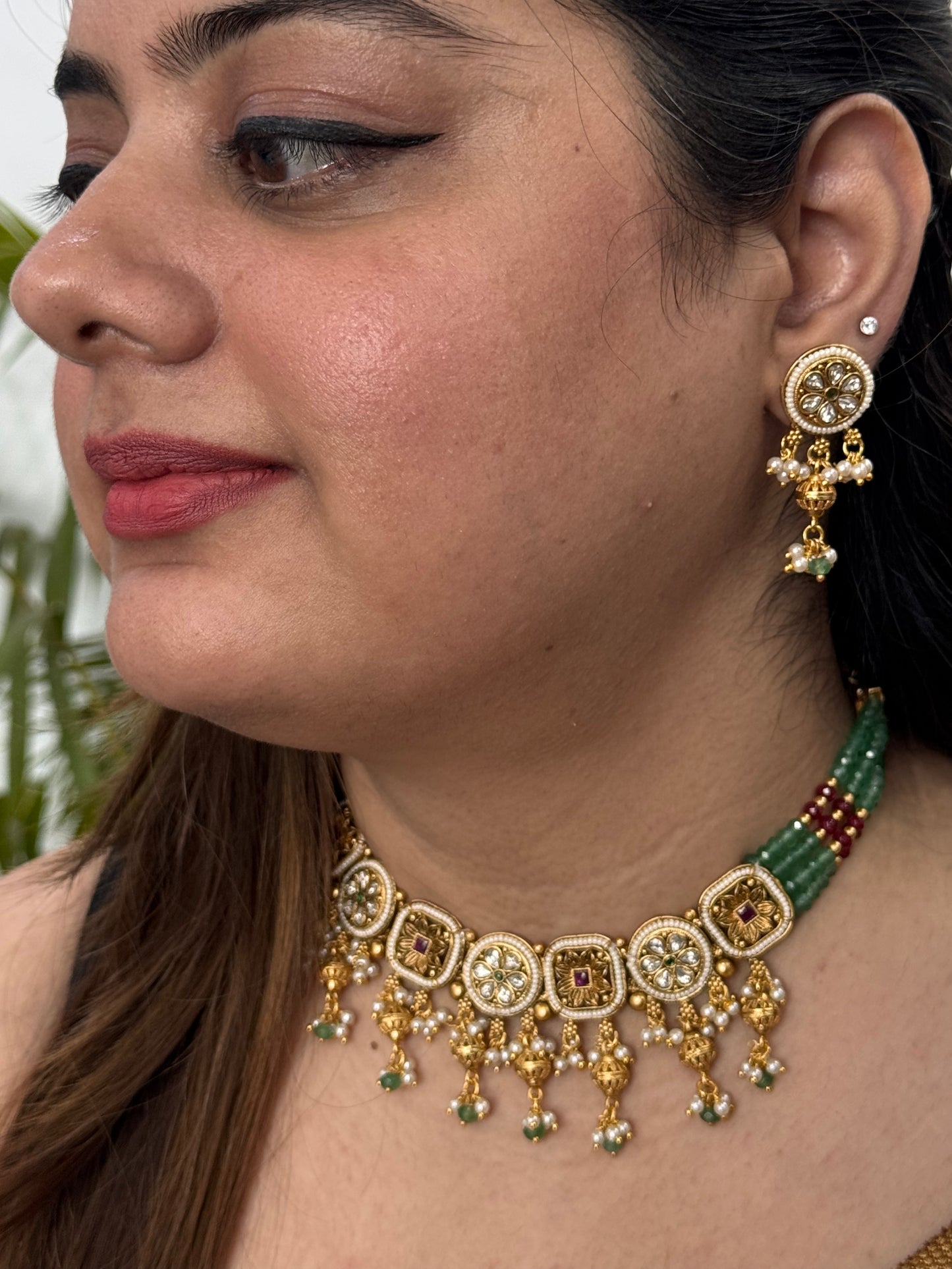 Golden Antique chokar Set