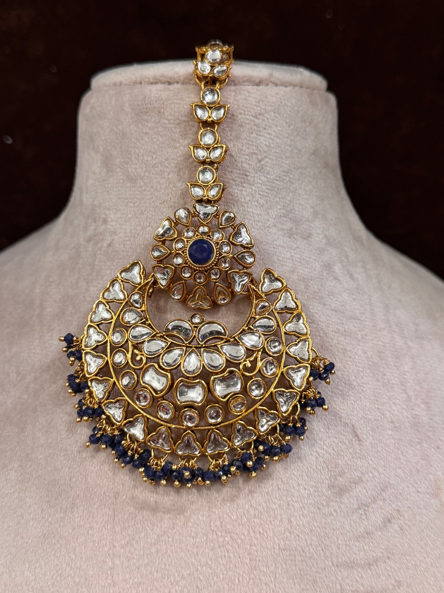 Blue Kundan Earring