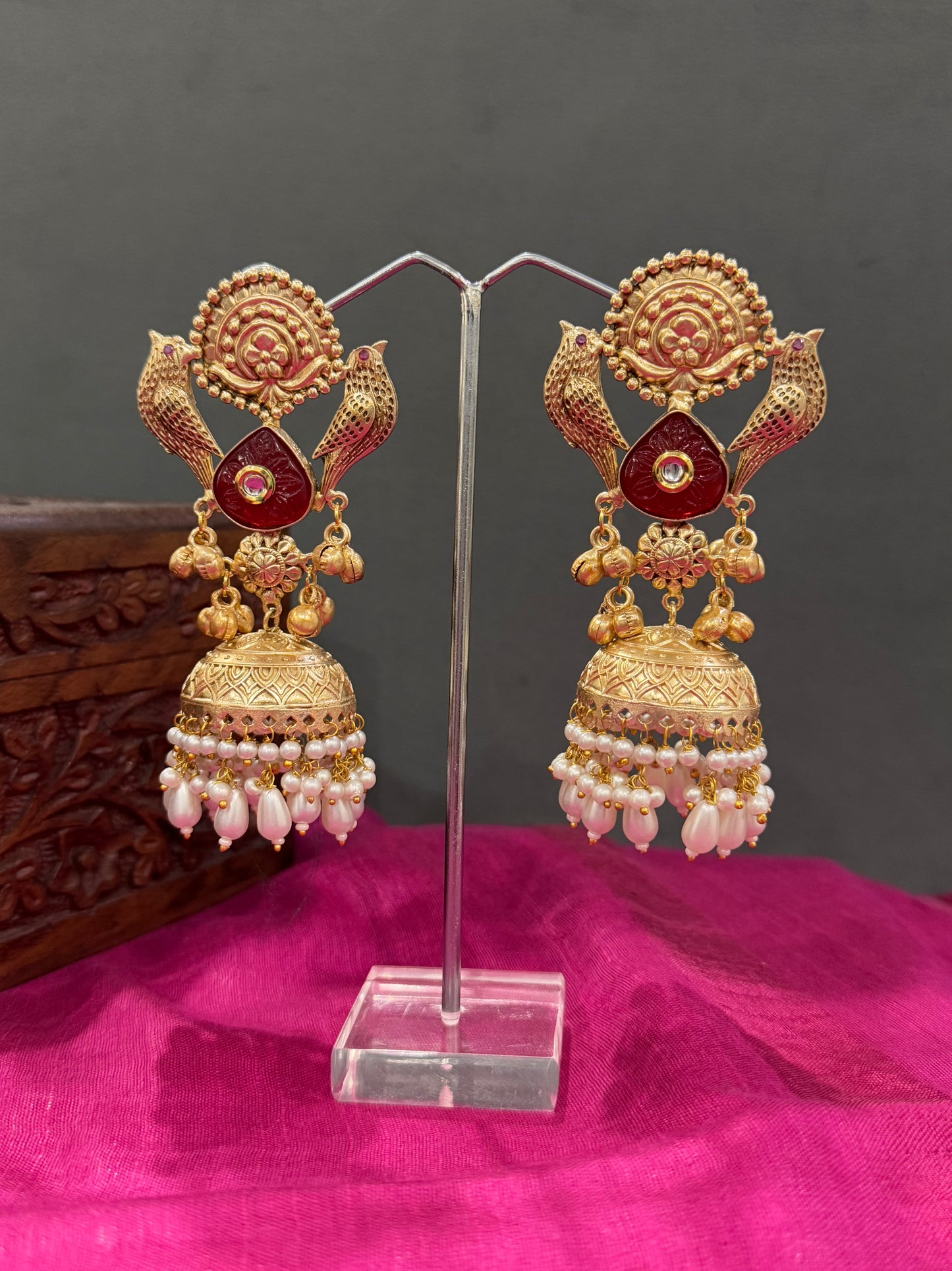Yashodha Silver Replica Jhumka