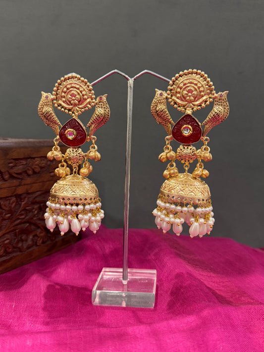 Yashodha Silver Replica Jhumka
