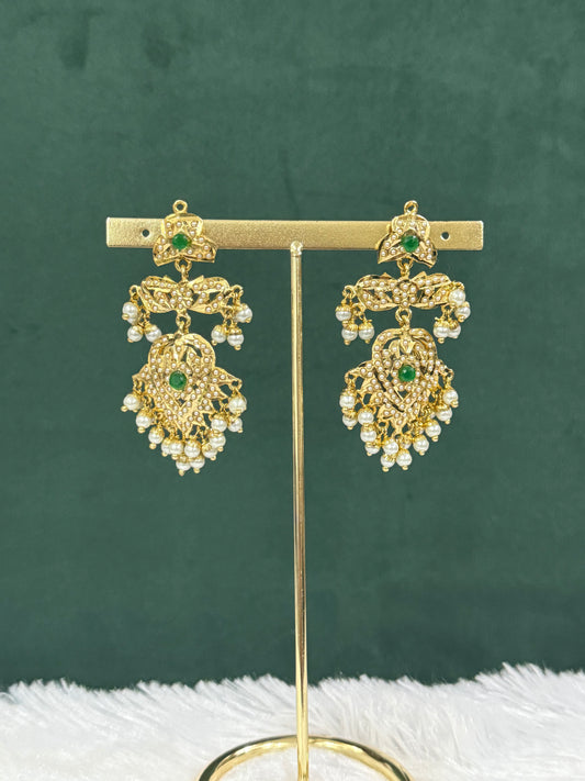 Golden Jadau Earring
