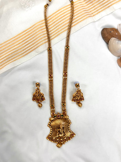 Long Golden Krishna Pendant set