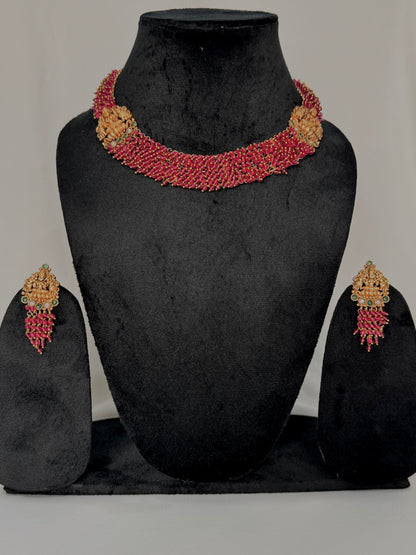 Golden Jayadurga Temple Jewelry Set