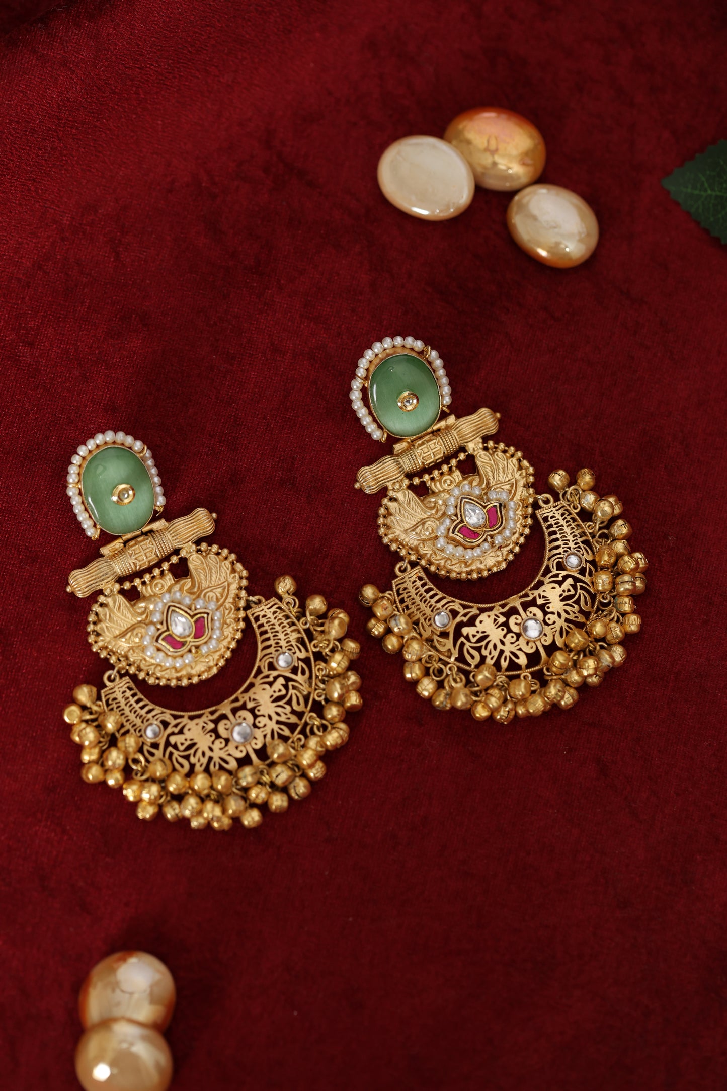 Emarald Chand  Kashmiri Earrings