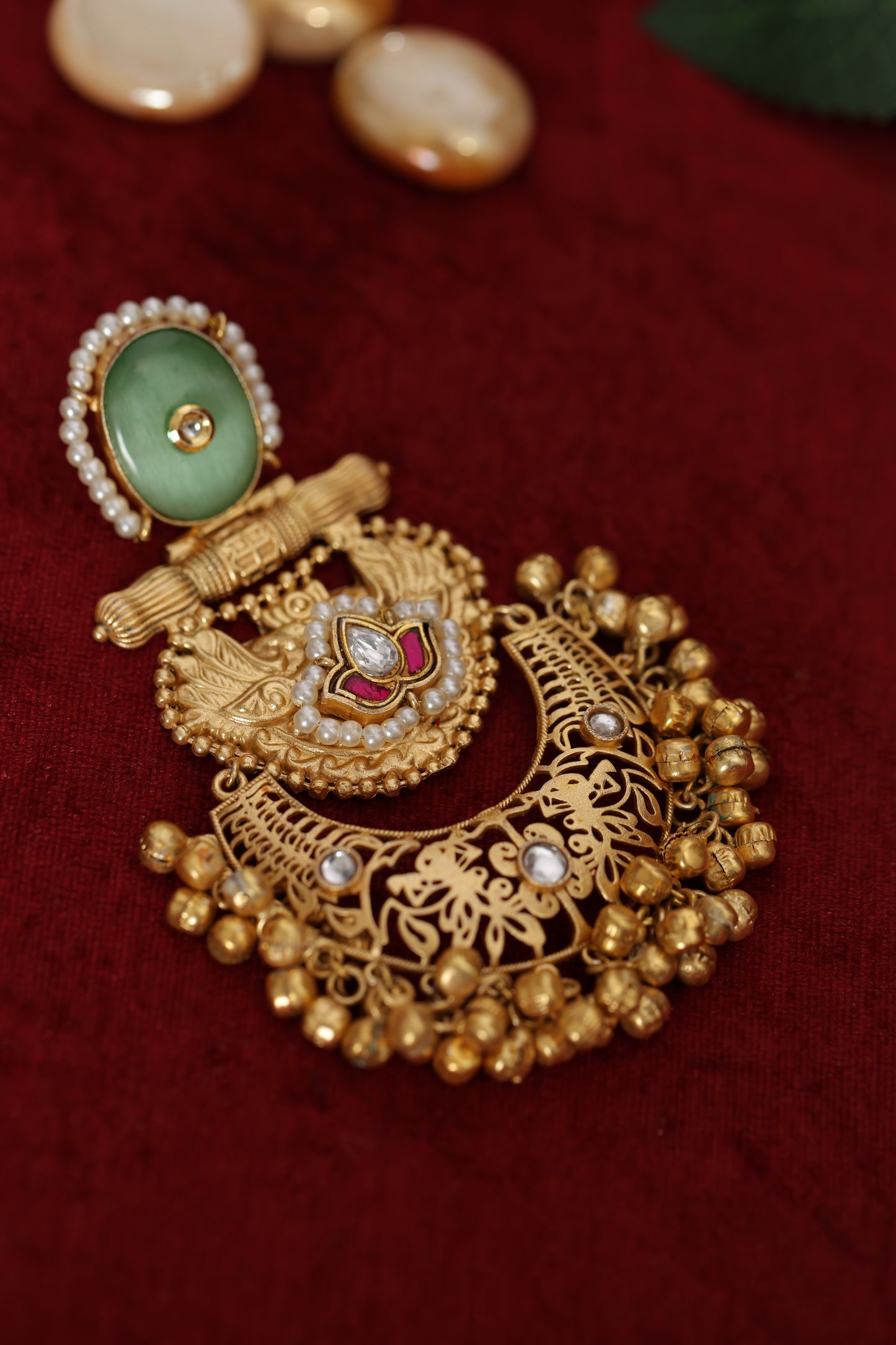 Emarald Chand  Kashmiri Earrings
