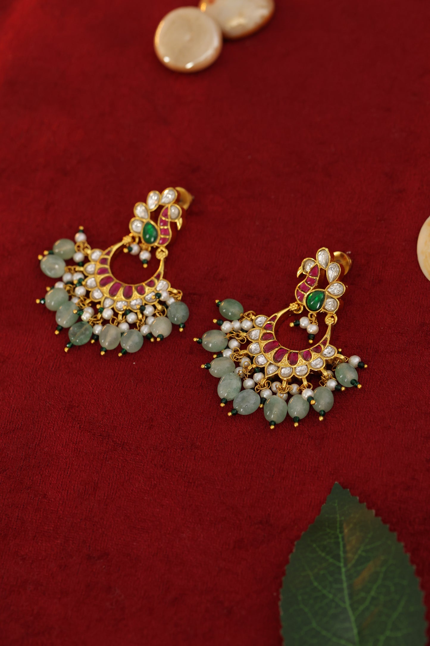 Blue Morni  Kundan Earring