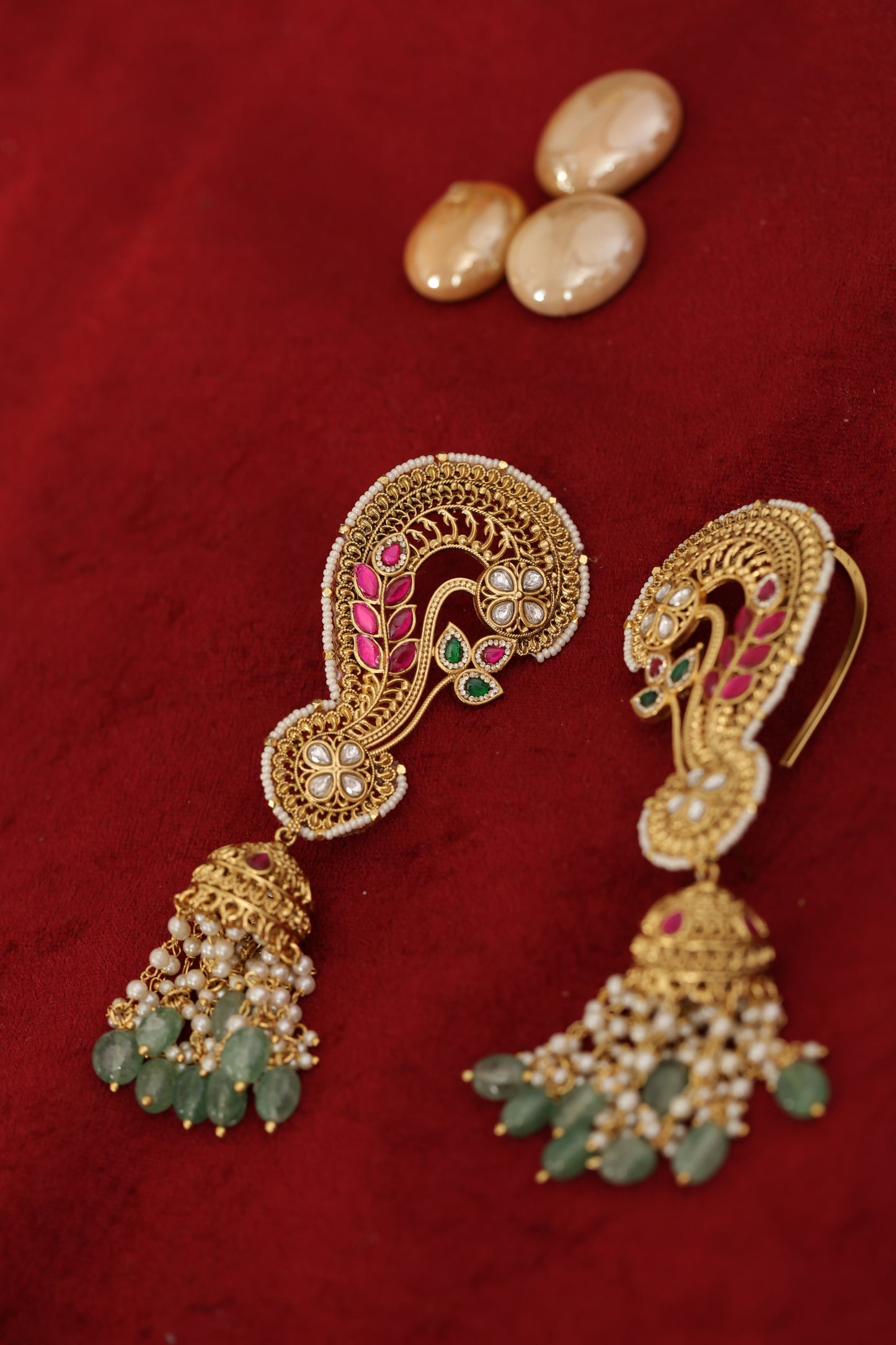 Ratan  Earcuff Polki Indian Earring