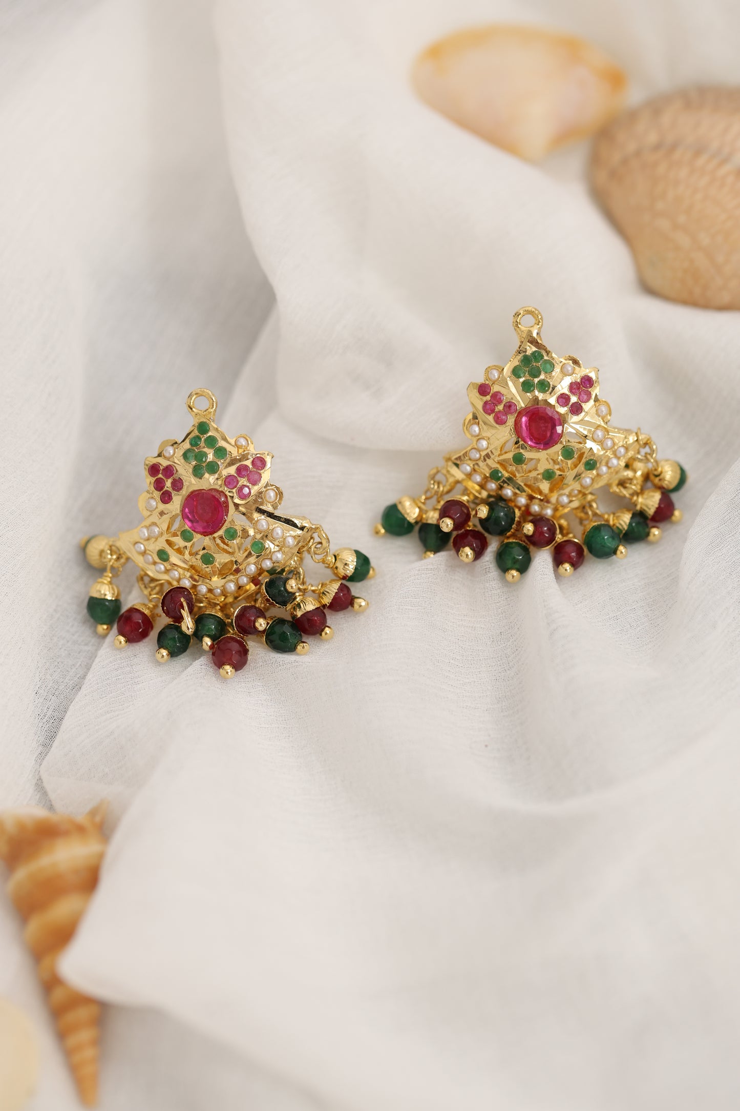 Golden Jadau Earring