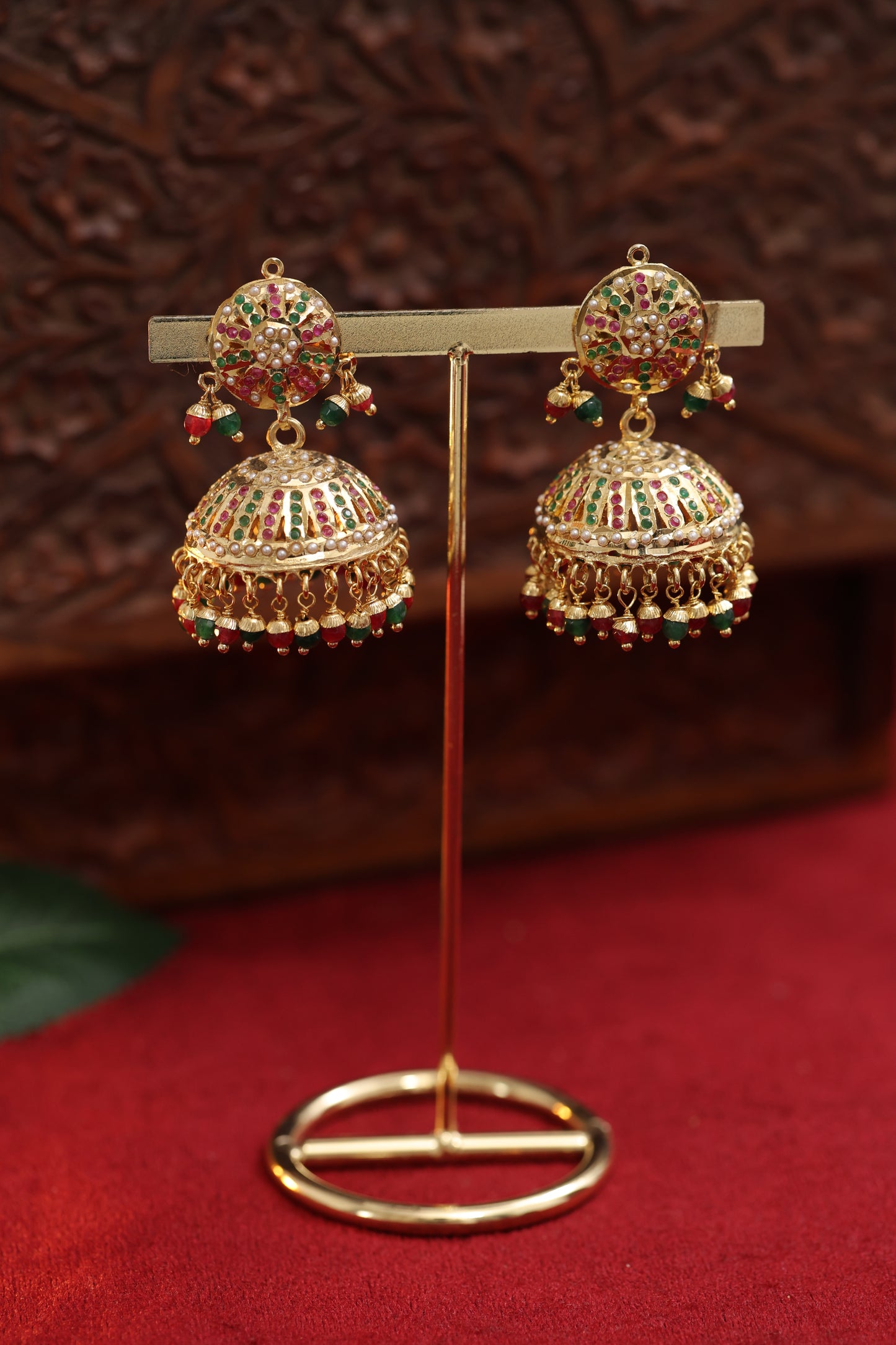 Golden Jadau Earring