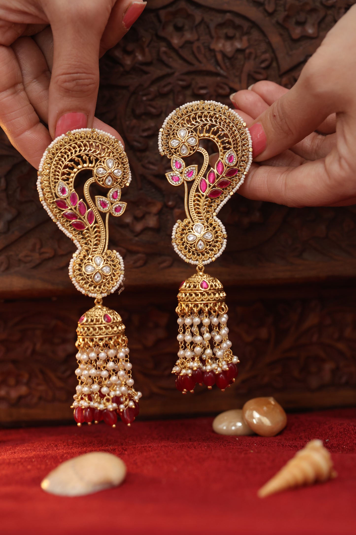 Panash  Earcuff Polki Indian Earring