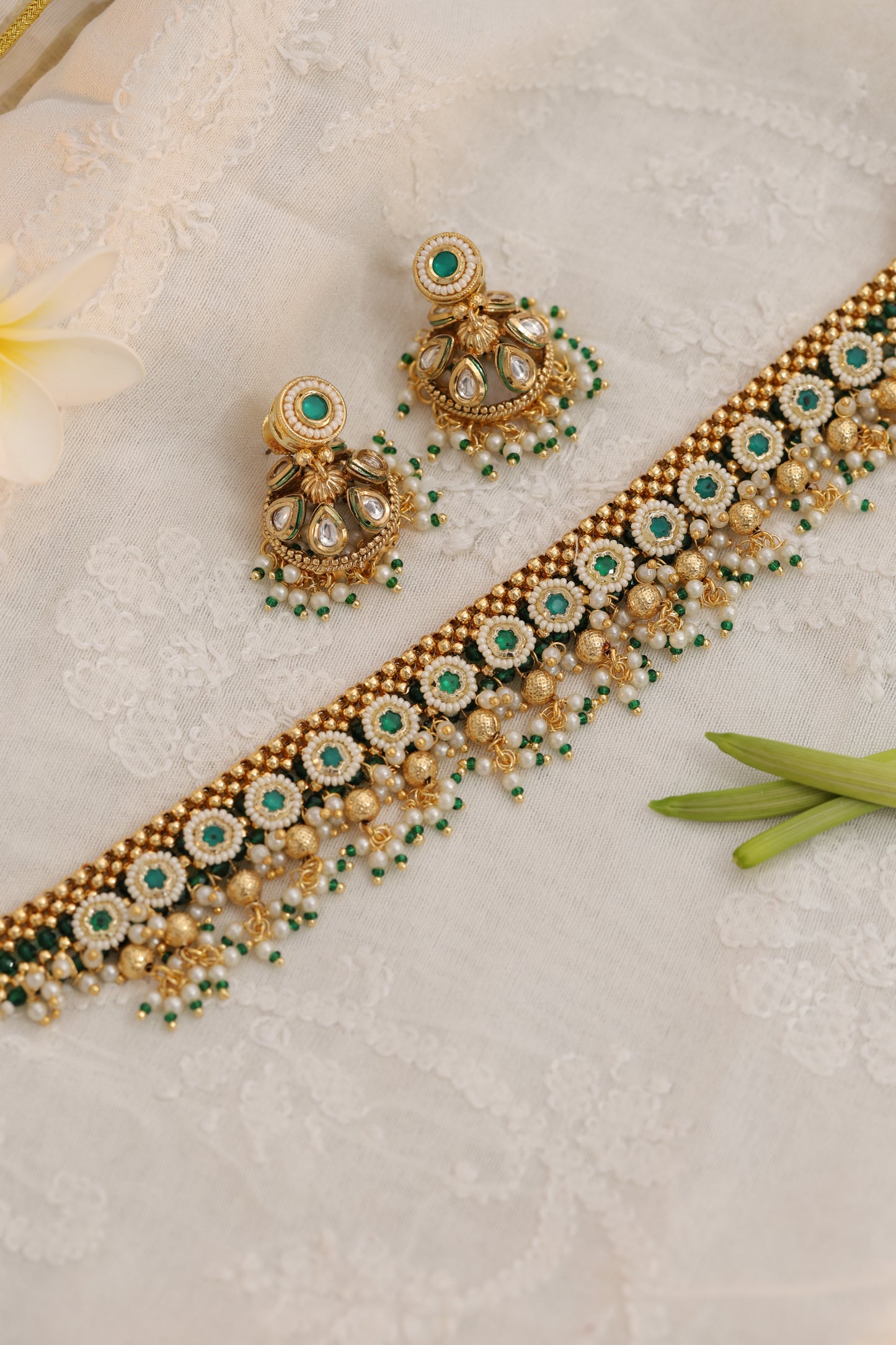 Mint Keethi  Rajwadi Jewelry Set
