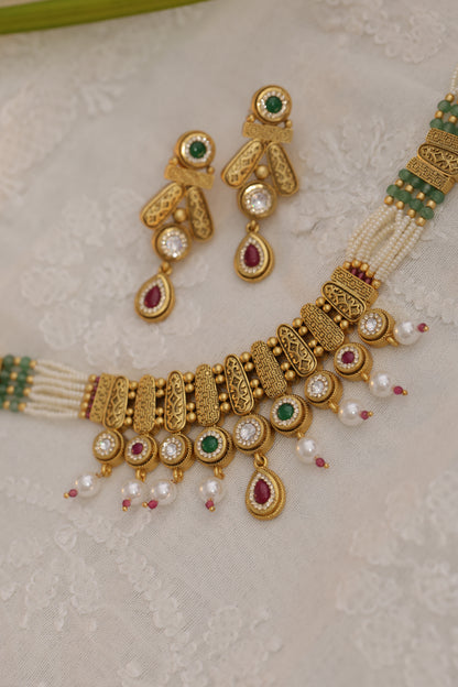 Aaratikra Rajwadi Jewelry Set