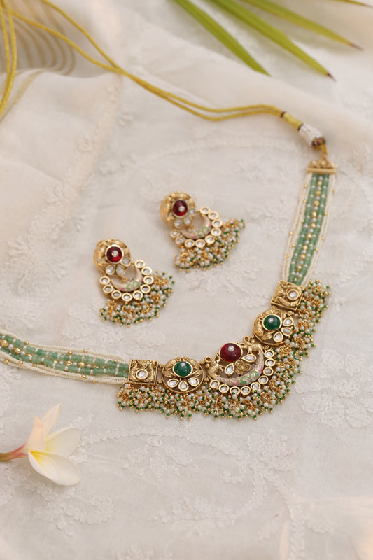 Palak  Rajwadi Jewelry Set