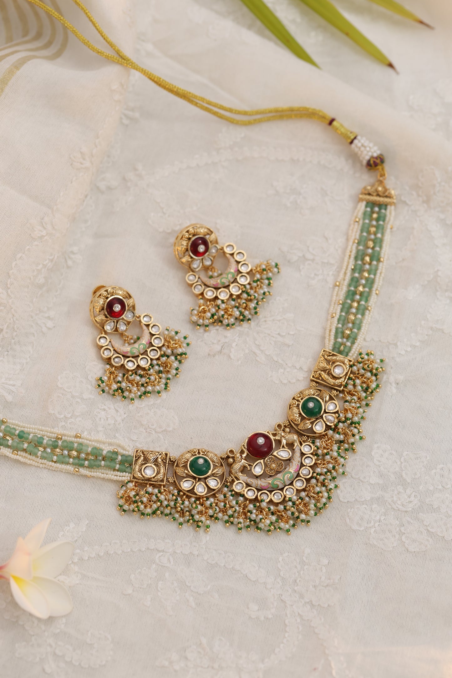 Palak  Rajwadi Jewelry Set