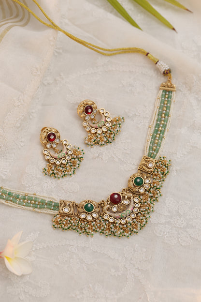 Palak  Rajwadi Jewelry Set