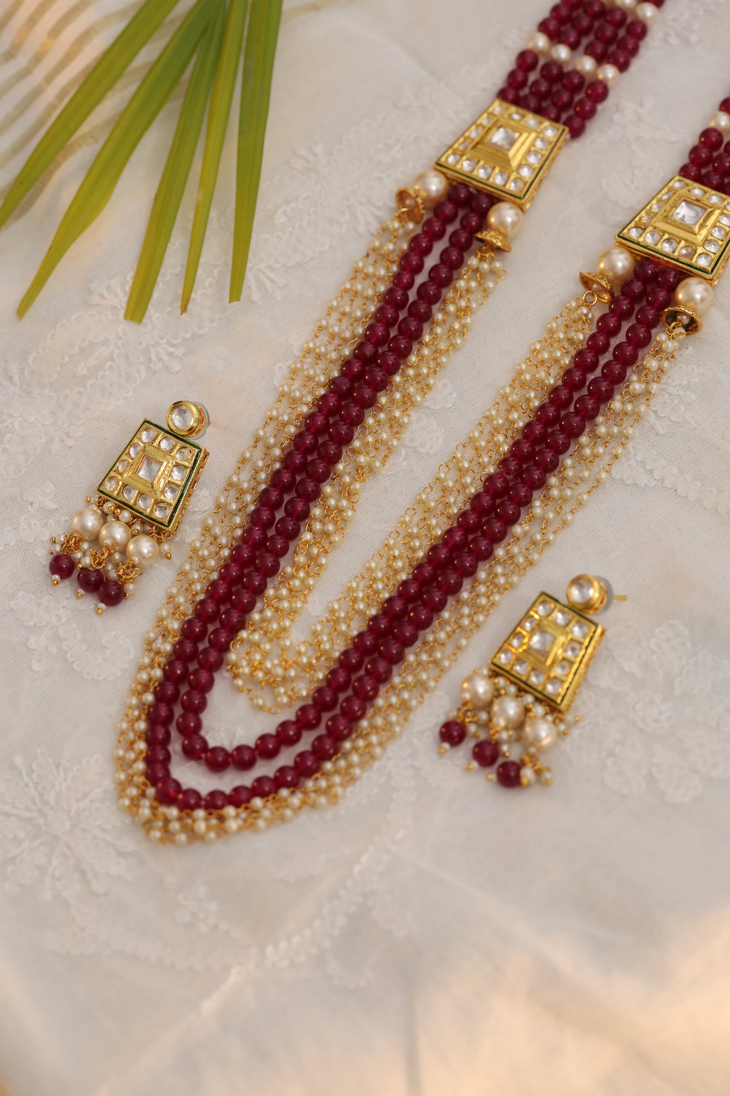 Multi Layers Rajwadi Jewelry Set