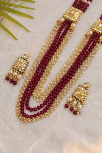 Multi Layers Rajwadi Jewelry Set