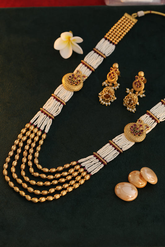 Multi Layers  Disha Rajwadi Jewelry Set