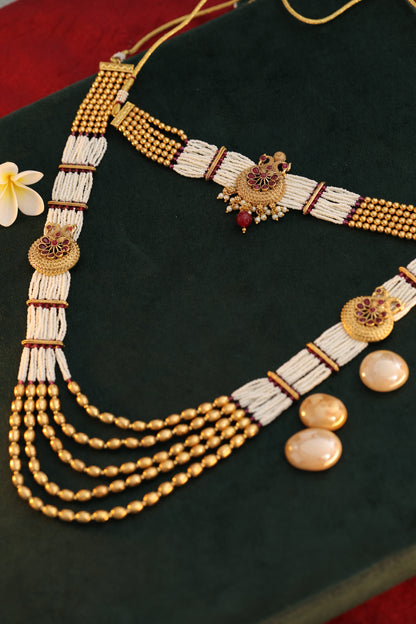 Multi Layers  Disha Rajwadi Jewelry Set