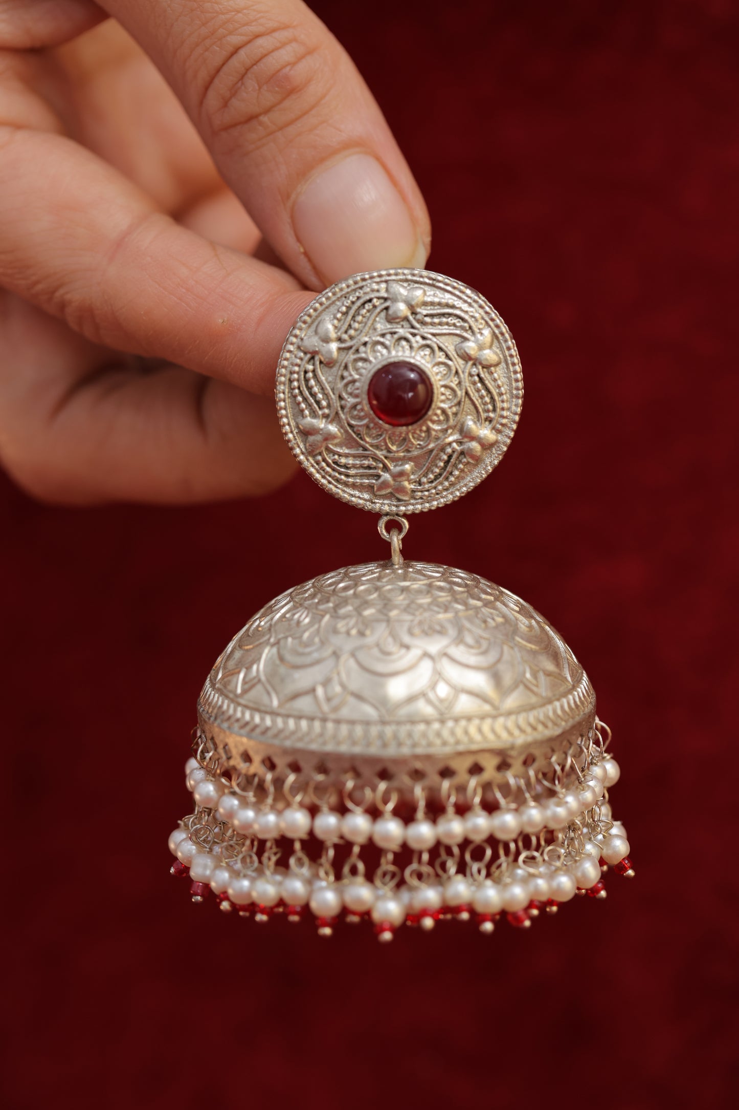 Silver Replica Jhumka