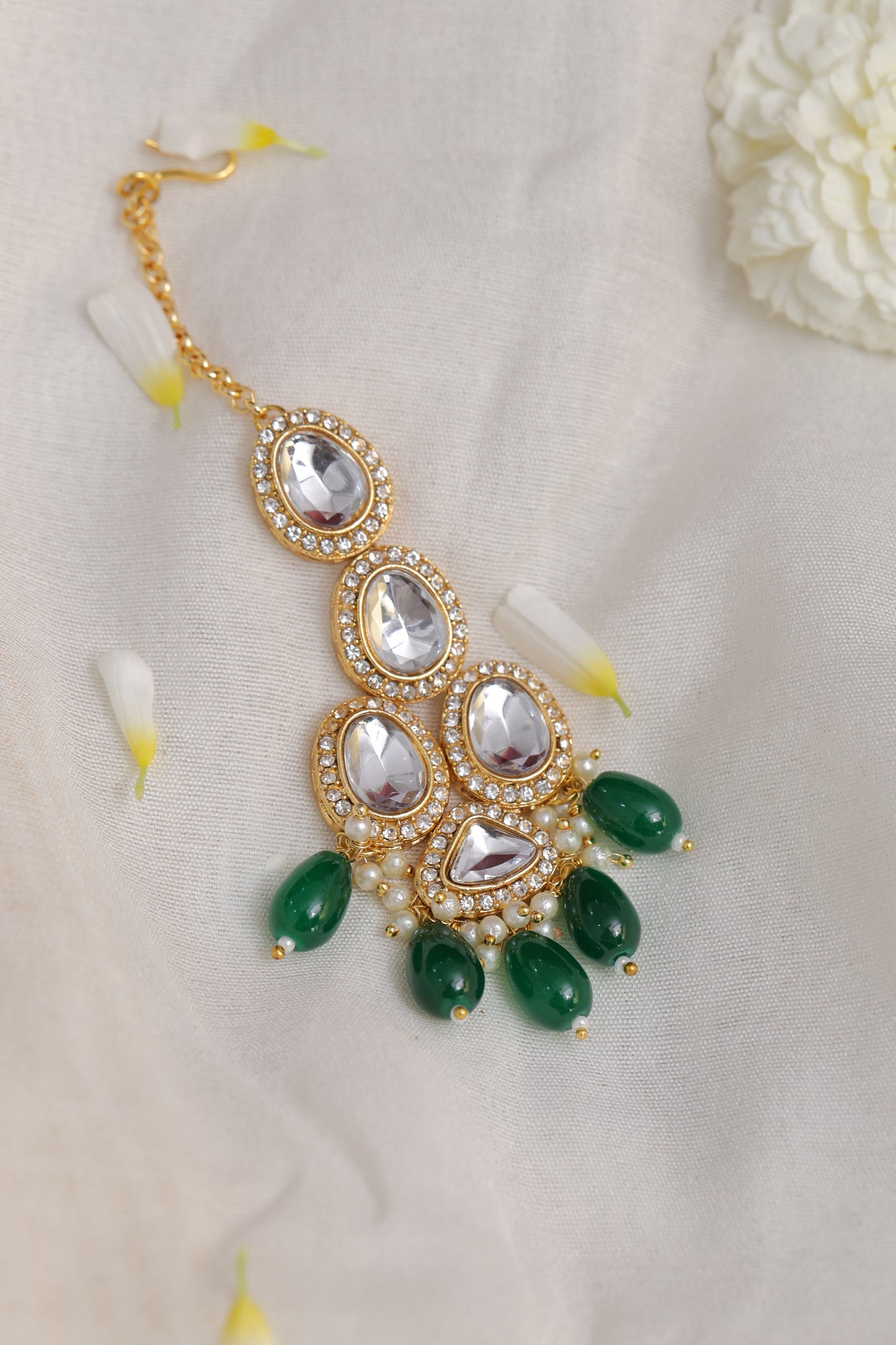 Mint Kundan Jewelry Set