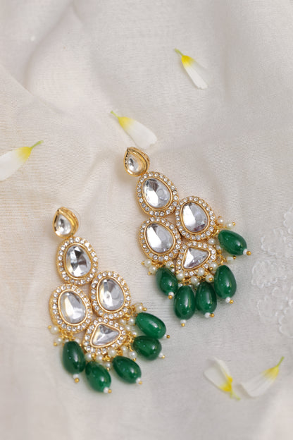 Mint Kundan Jewelry Set