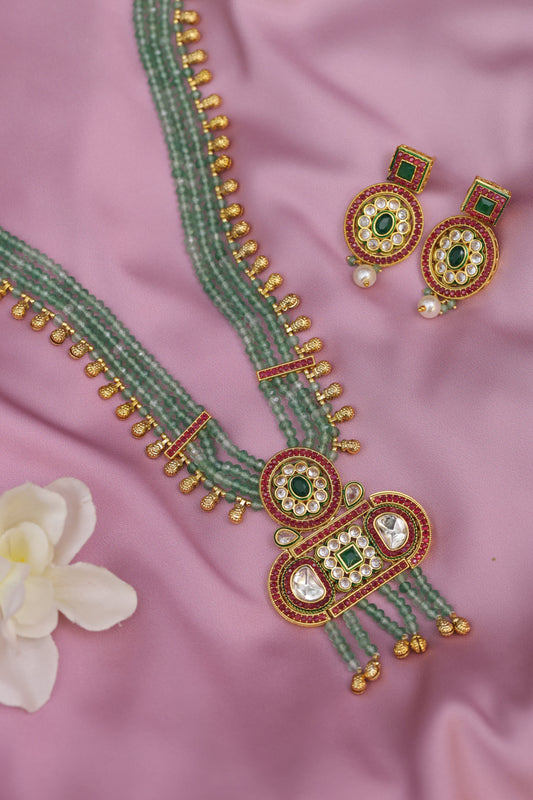 Guari Multicolor Layer  Jadau Jewelry Set