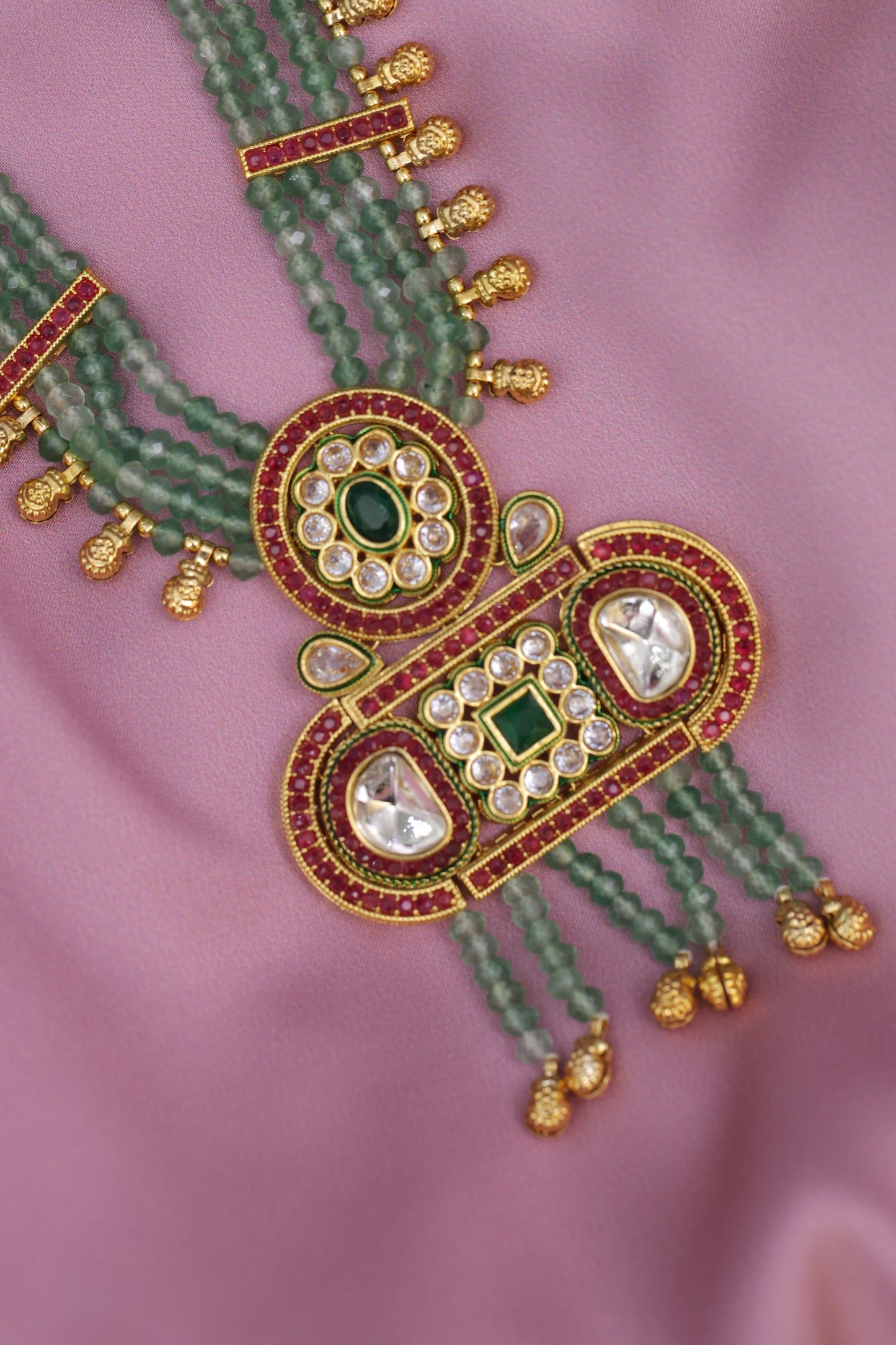 Guari Multicolor Layer  Jadau Jewelry Set