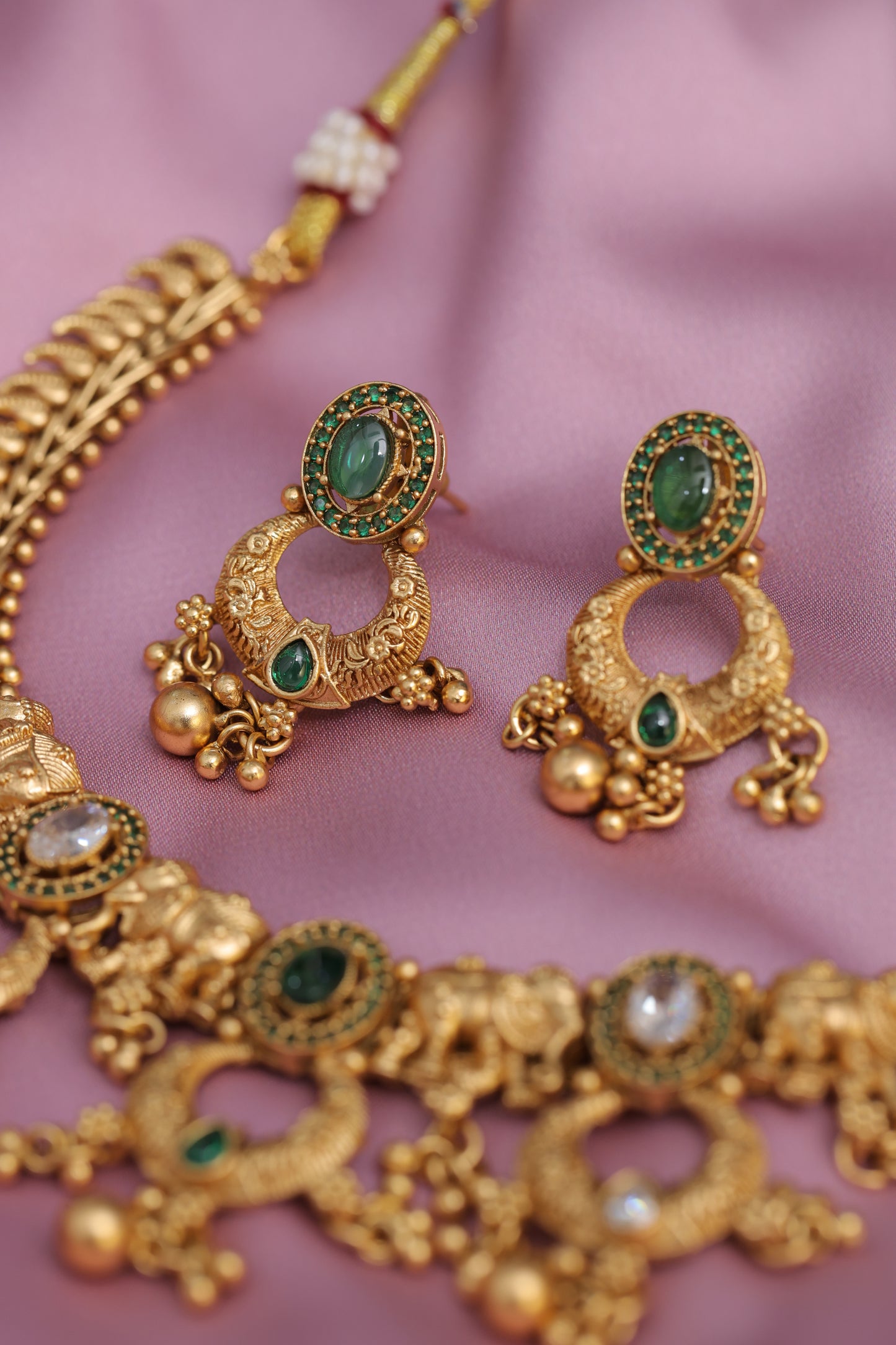 Golden Jyothi Antique Jewelry set
