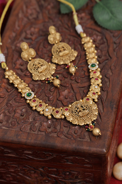 Golden Ramaa Temple Jewelry Set