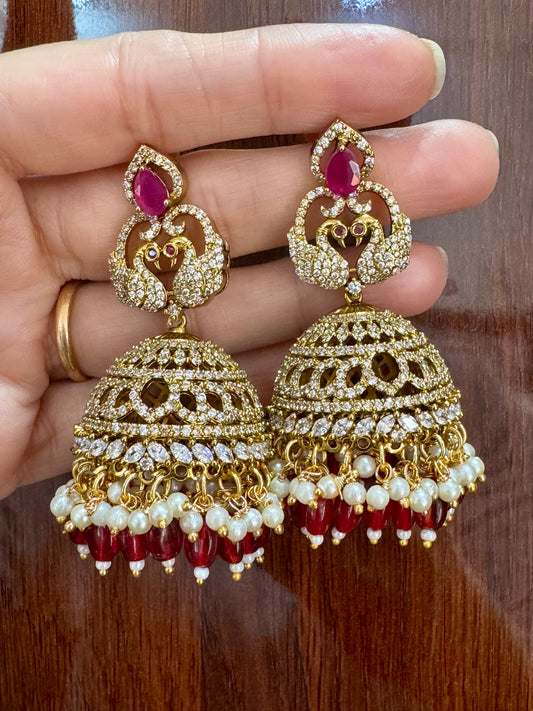 Maroon Hansi Jhumki