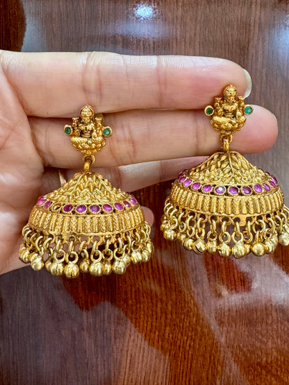 Laksh Golden Temple Earrings