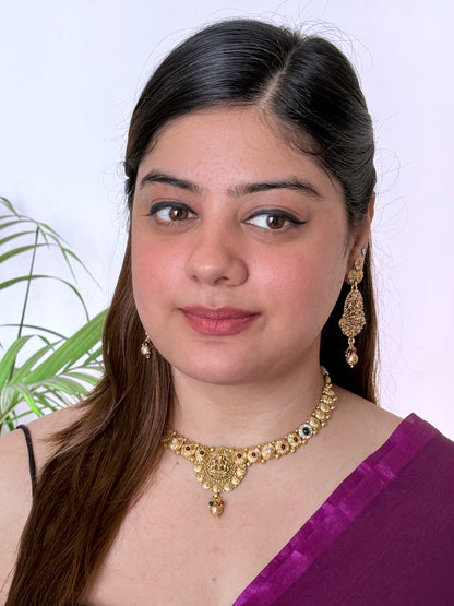 Golden Ramaa Temple Jewelry Set